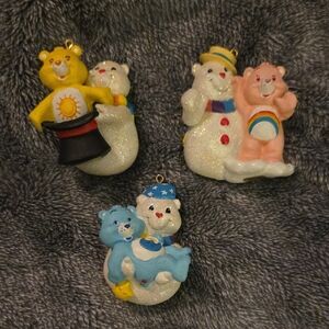 Care Bears Glittery Ornaments